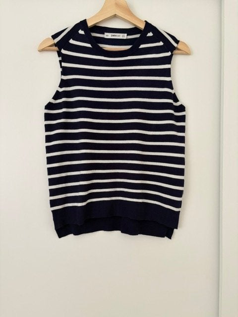Zara Knit top maat M, Maat 38/40 (M), Zara, Zo goed als nieuw, Zonder mouw