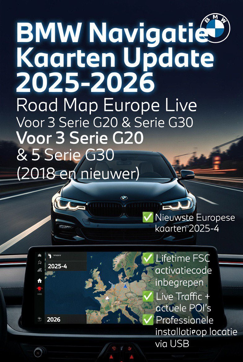 BMW Navigatie Update 2025-2026 incl. installatie op locatie, Ophalen