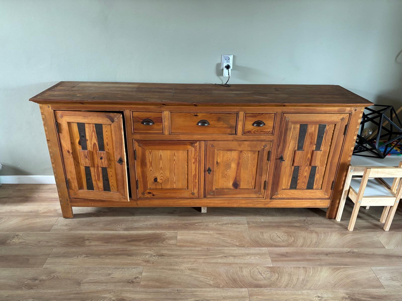 Houten dressoir kast, Ophalen, Zo goed als nieuw, Grenenhout, 25 tot 50 cm