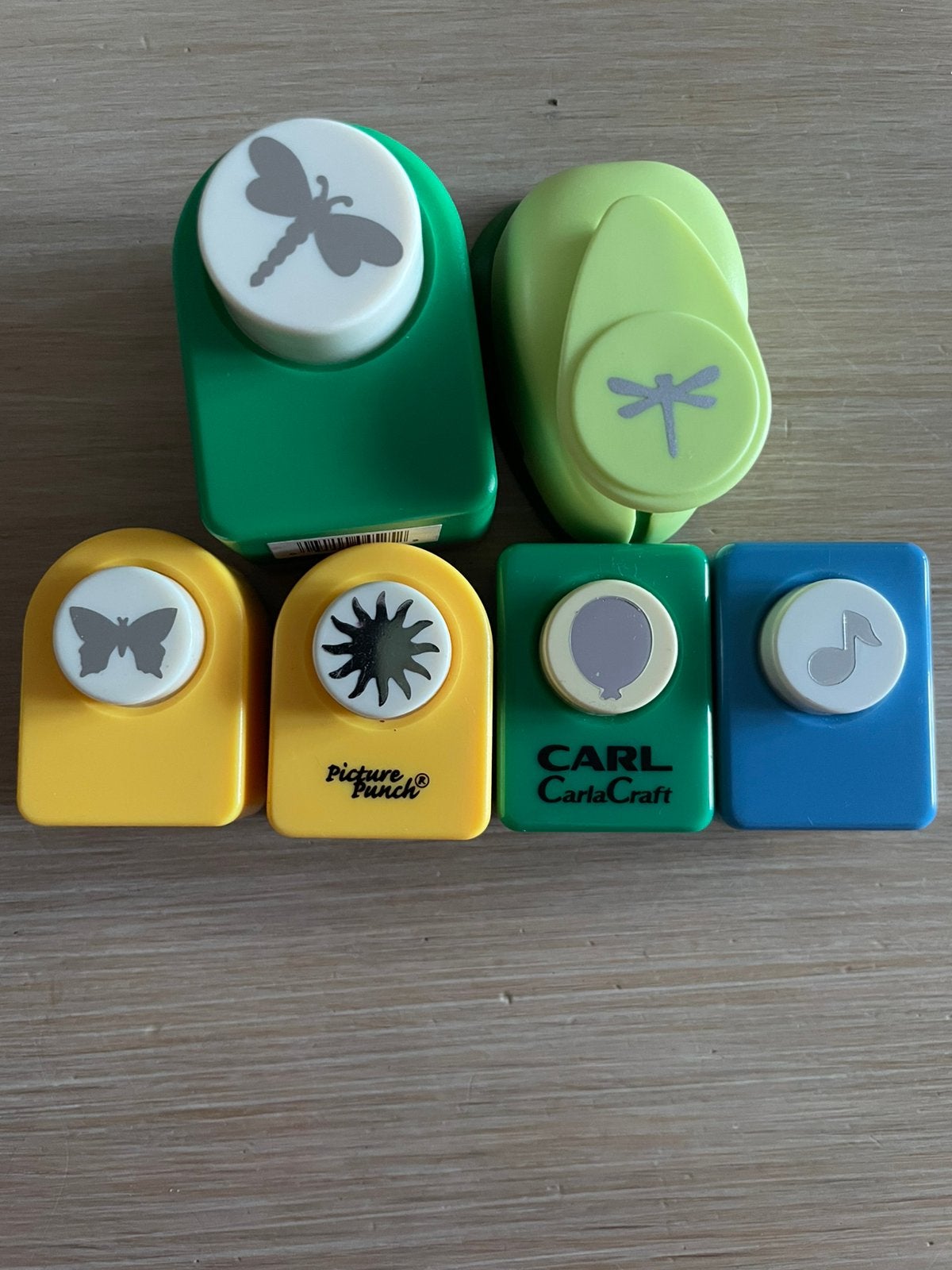 6 mooue ponsen met bloemen en vlinders balon en muzieknoot, Ophalen of Verzenden, Nieuw, Overige thema's, Pons of Mal