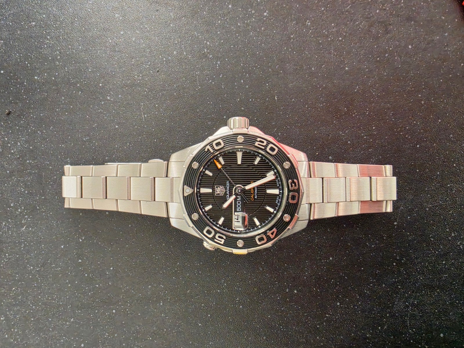 TAG Heuer Aquaracer Calibre 5 Automatic WAJ2110, Staal, Staal, Polshorloge, Ophalen of Verzenden