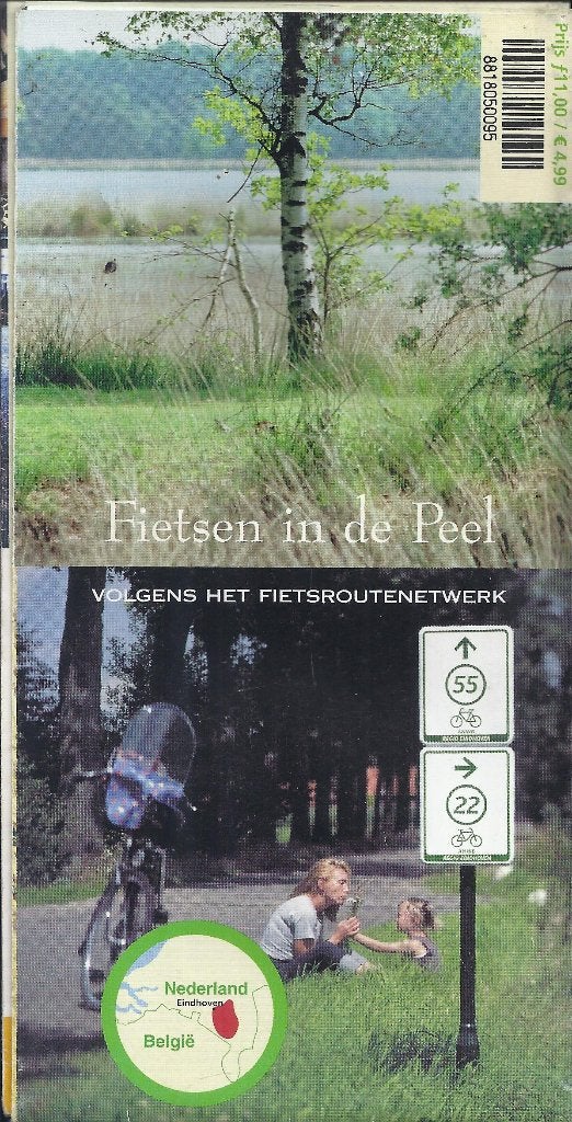 Pl2005 fietskaart fietsen in de peel ( plattegrond ), 2000 tot heden, Ophalen of Verzenden, Nederland, Landkaart