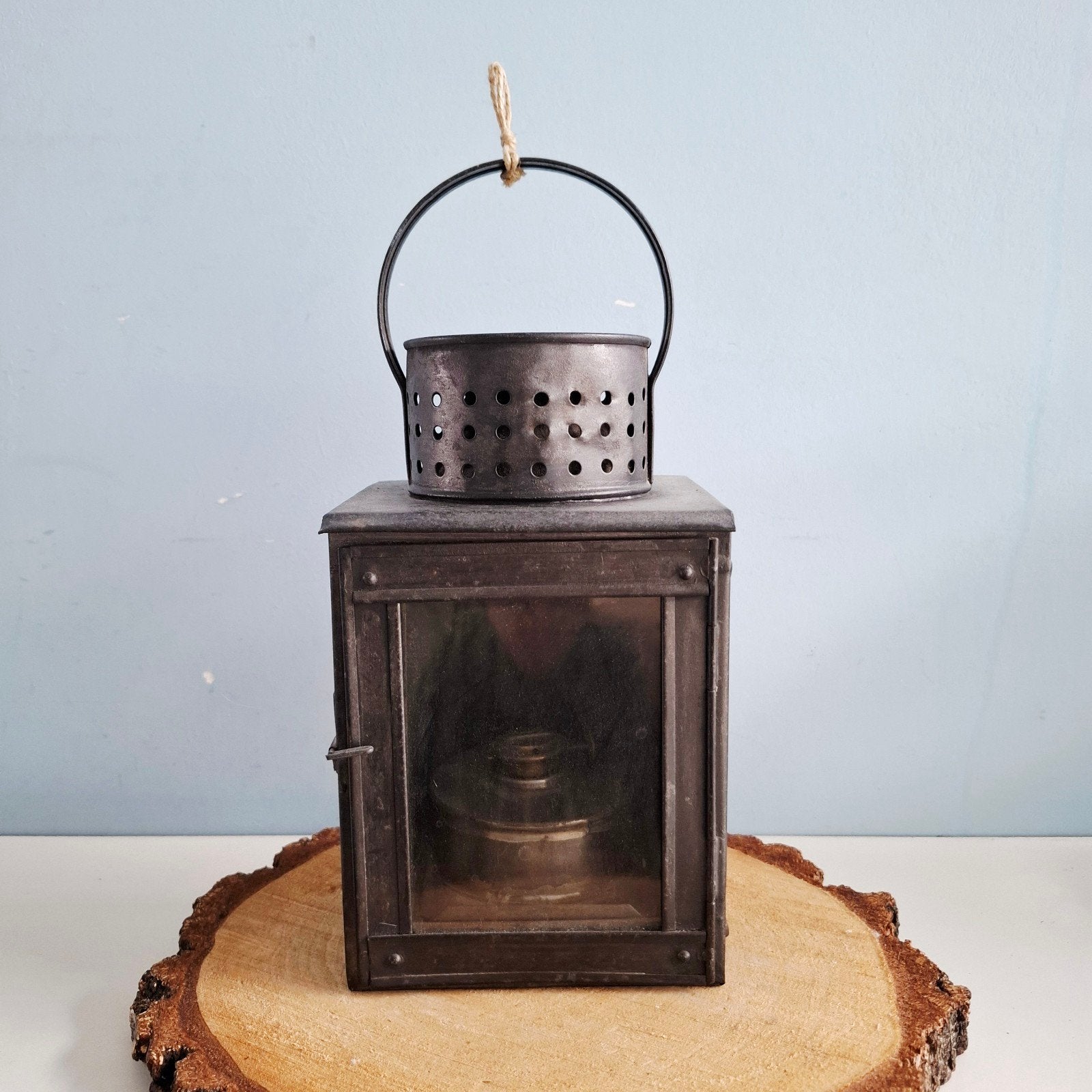 Antieke industriële handlantaarn / carbidlamp, Ophalen of Verzenden
