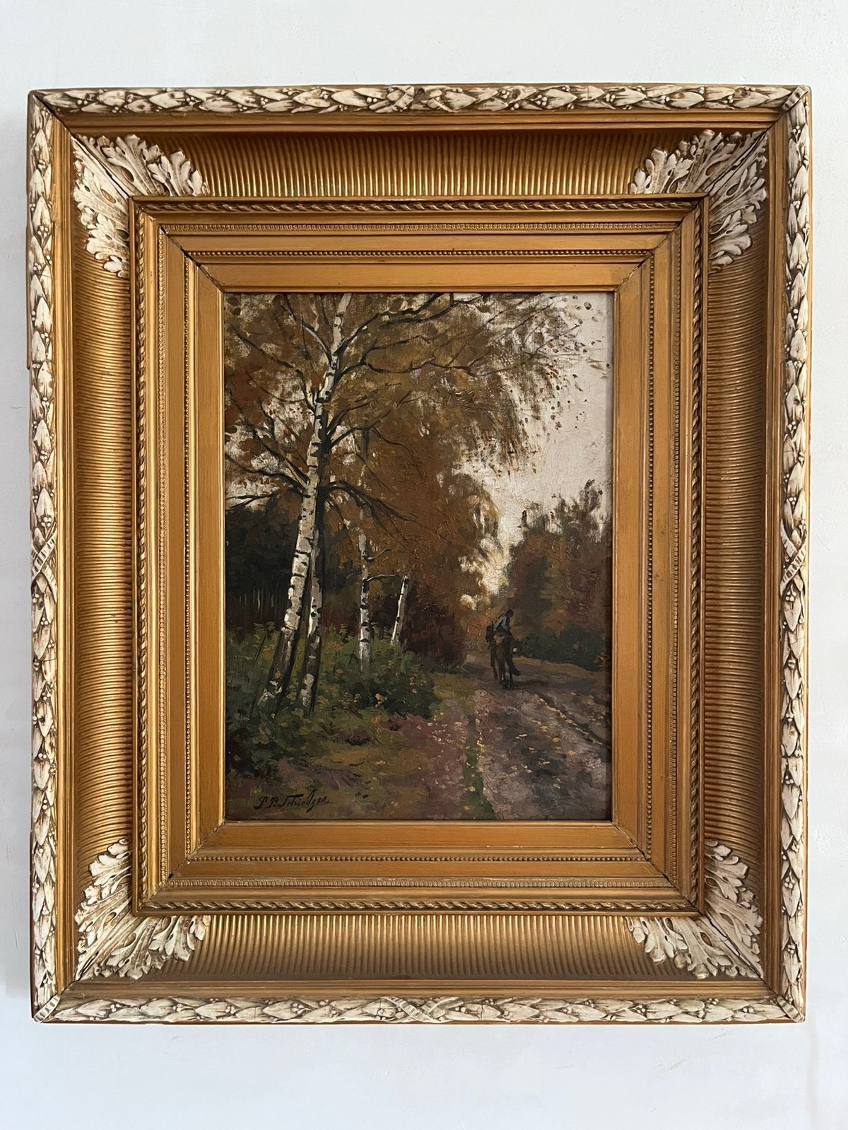 Haagse school schilderij in prachtige zware klassieke lijst, Ophalen, Nederlandse school, Doek, Landschap