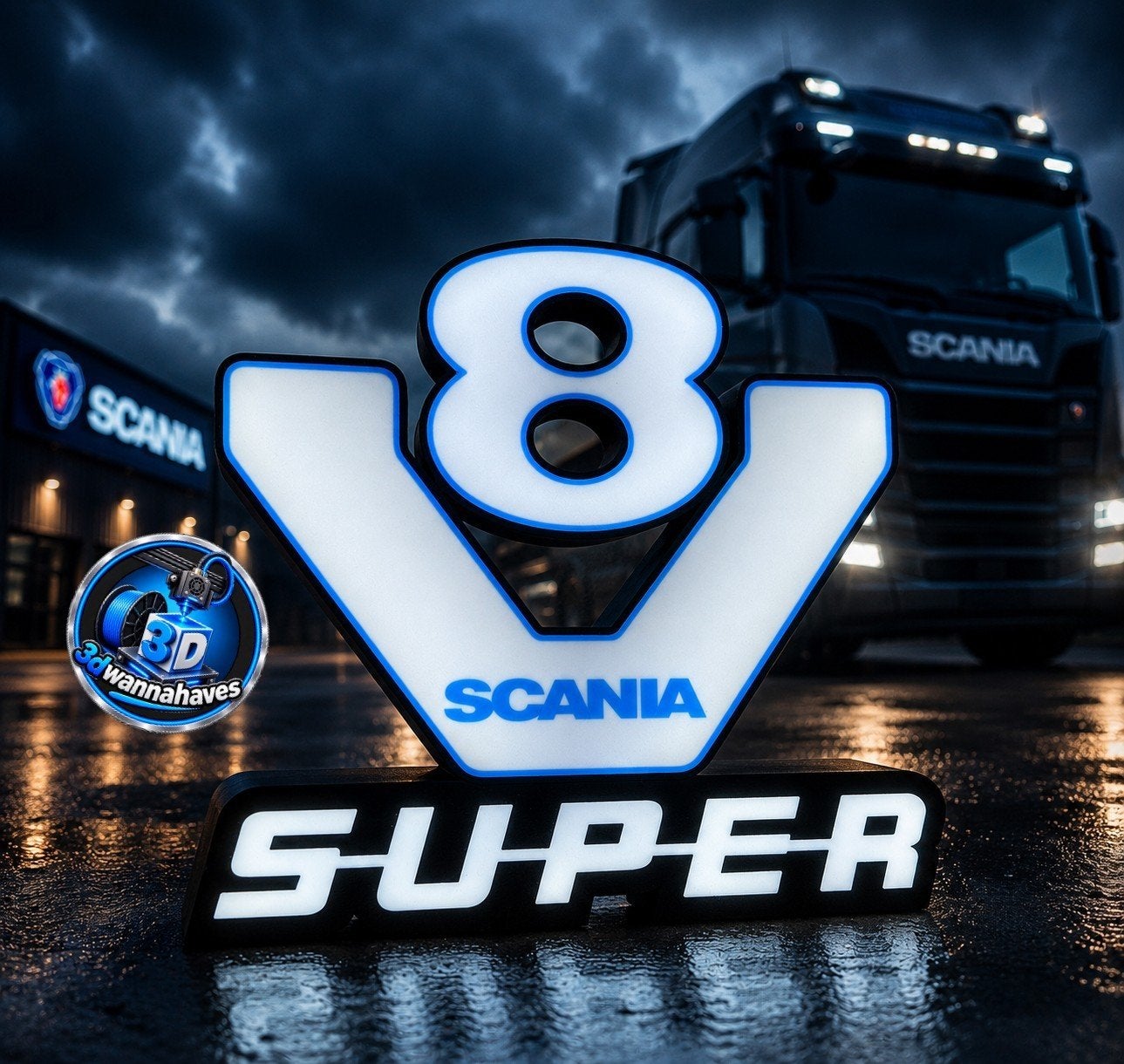 Nieuwe Scania V8 Super lichtbak - Ophalen/verzenden, Ophalen of Verzenden, Nieuw, Lichtbak of (neon) lamp