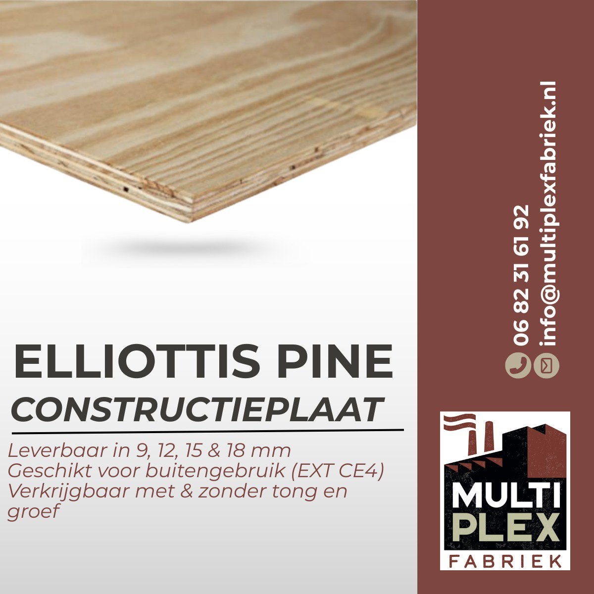 Underlayment, Ophalen, Zo goed als nieuw, Hout, Minder dan 20 mm