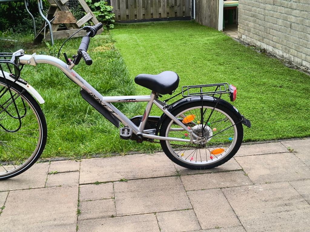 Aanhangfiets 20 inch incl. bagagedrager., Ophalen of Verzenden, Gebruikt, Aanhangfiets, Raket