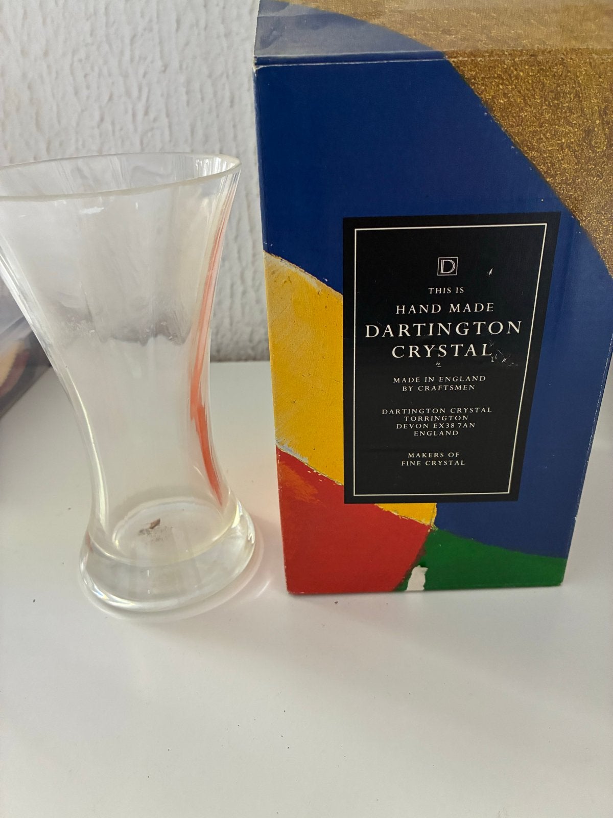 Dartington Crystal Vaas - Handgemaakt Glas, Ophalen of Verzenden