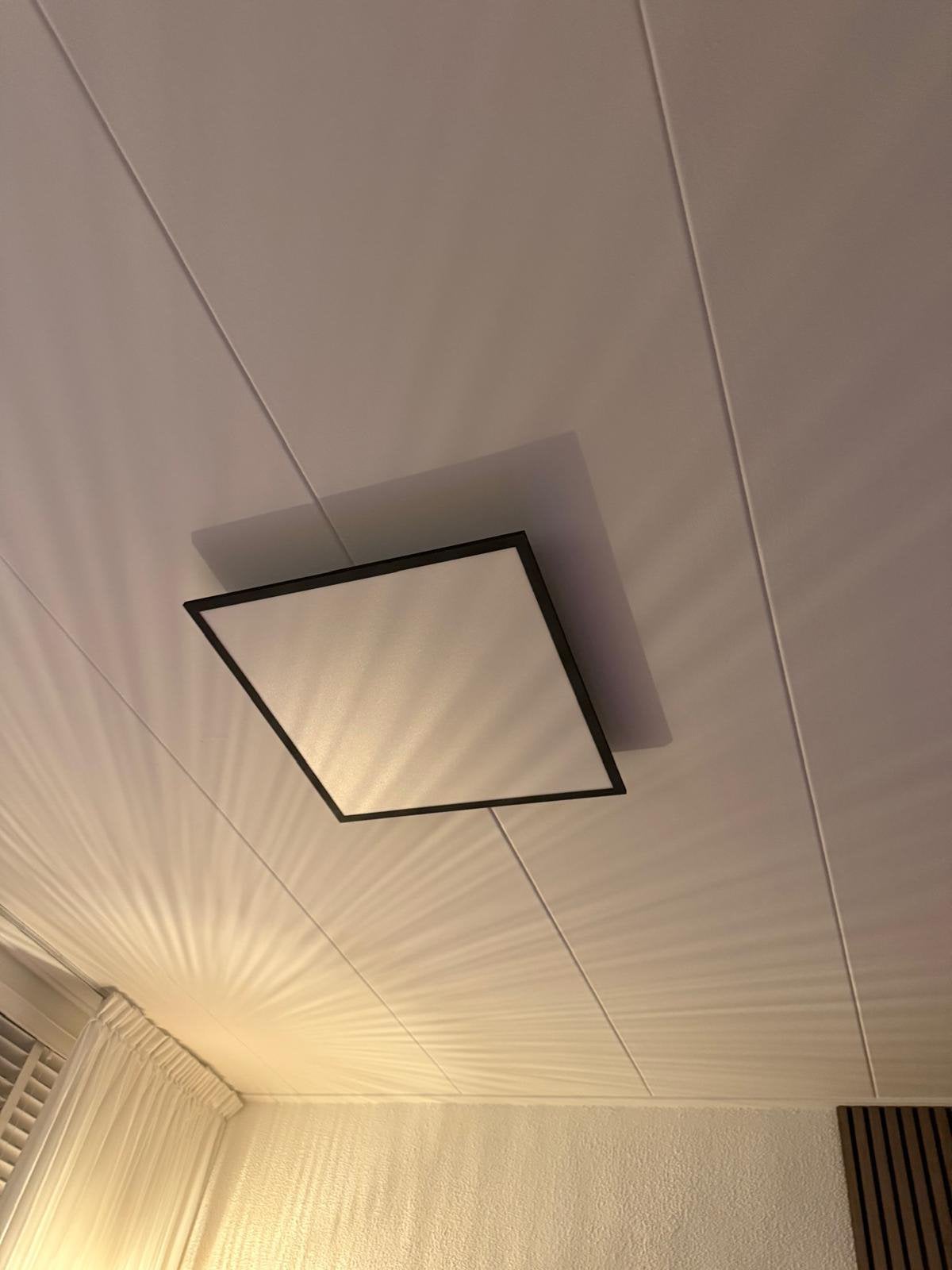 Plafondlamp, Ophalen of Verzenden, Zwart, Zo goed als nieuw, Plafondlamp