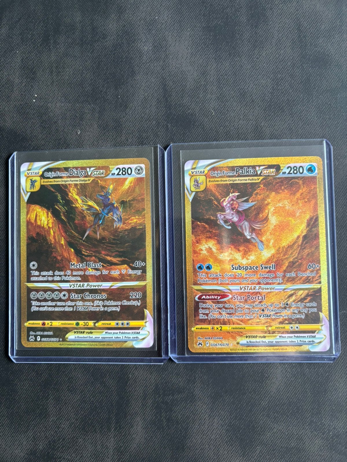 Origin forme palkia GG67/GG70 + dialga GG68/GG70, Hobby en Vrije tijd, Ophalen of Verzenden, Zo goed als nieuw
