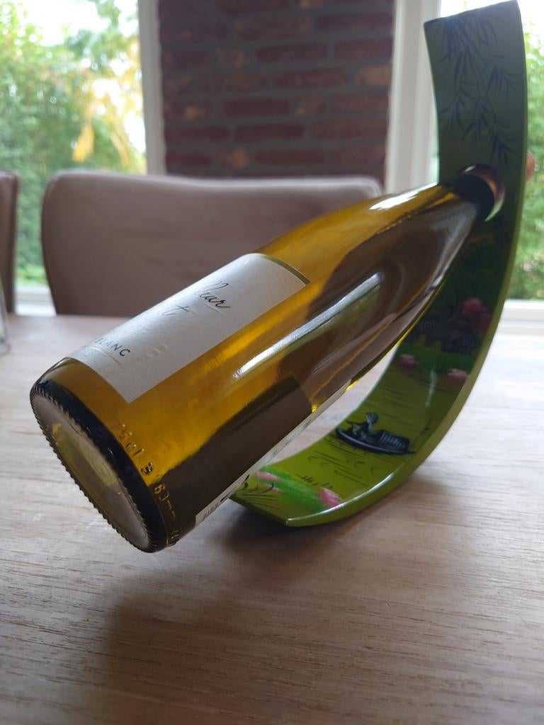 Groen Wijnrek (oosterse natuur) voor 1 fles wijn, NIEUW!, Ophalen of Verzenden, Nieuw, Hout, Minder dan 5 flessen