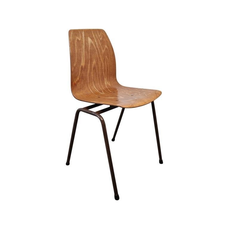 PARTIJ: Galvanitas schoolstoelen S9 retro design stol  606, Huis en Inrichting, Ophalen of Verzenden, Gebruikt, Bruin, Vijf, Zes of meer stoelen