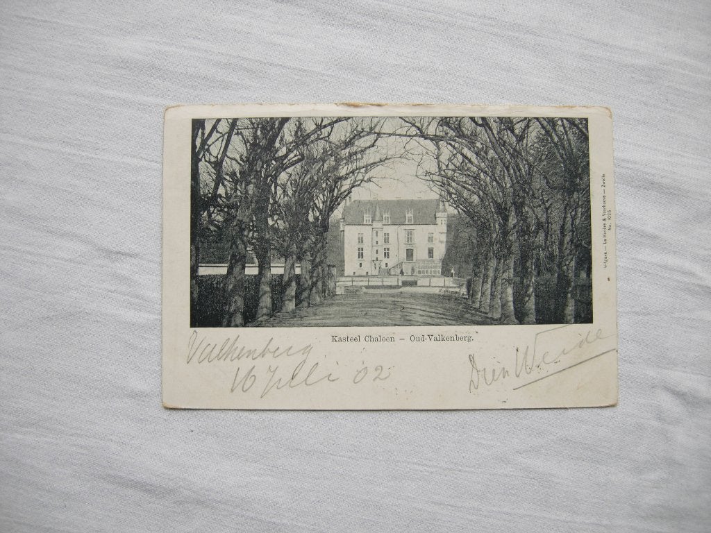 Ansichtkaart Kasteel Chaloen Oud-Valkenberg 1902, Ophalen of Verzenden, Voor 1920, Gelopen, Limburg