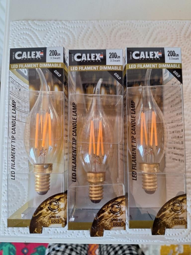 3 Calex dimbare Led kaarslampen E14, Led-lamp, Minder dan 30 watt, E14 (klein), Nieuw