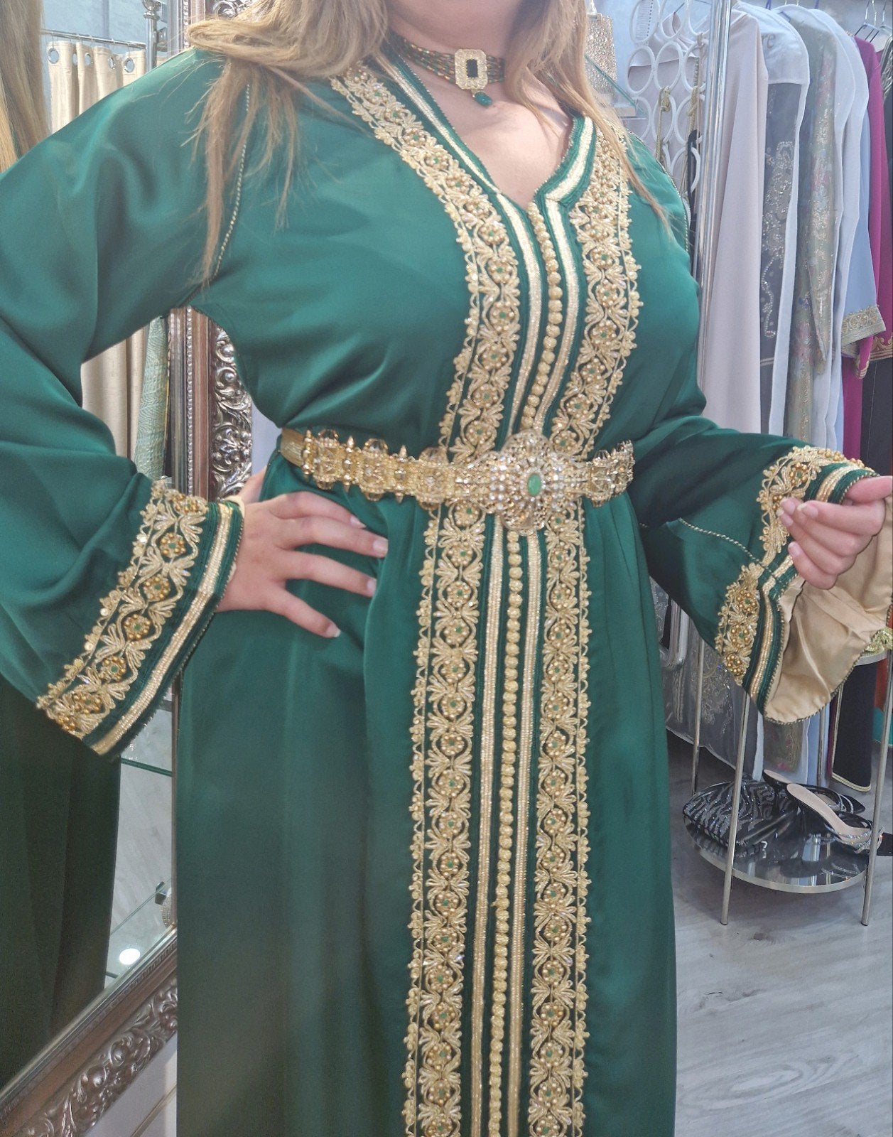 nieuwe kaftan takshita te koop, Kleding | Dames, Gelegenheidskleding, Ophalen of Verzenden, Nieuw, Maat 46/48 (XL) of groter, Overige typen