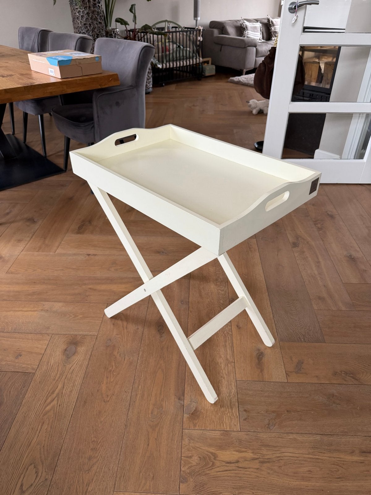 House of Living Dienbladtafel - Crème, Ophalen, Gebruikt, 55 tot 75 cm, Riviera Maison