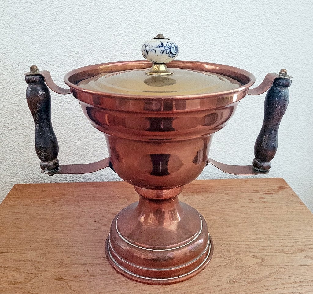 Antieken koperen vierpot / doofpot, Ophalen of Verzenden, Koper