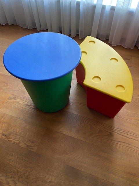 Kinder tafeltje bankje kunststof opbergbox binnen of buiten, Ophalen of Verzenden, Zo goed als nieuw, Tafel(s) en Stoel(en)