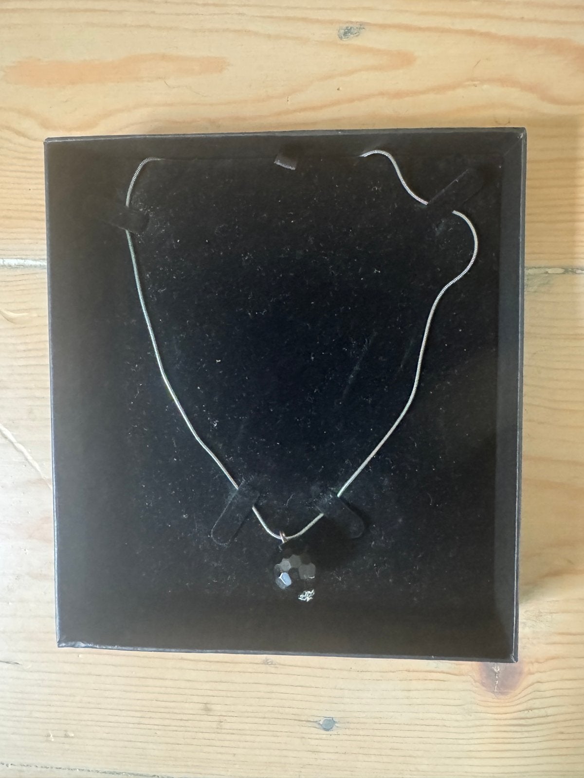 Gerry Weber ketting met zwarte facet geslepen hanger, Zwart, Nieuw, Ophalen of Verzenden, Overige materialen
