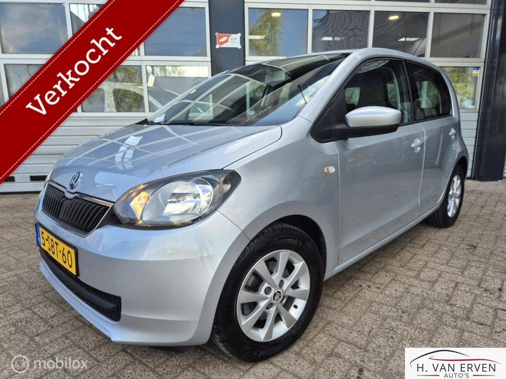 Skoda Citigo 1.0 81000KM DEALERONDERHOUDEN AIRCO NAVI NAP, Auto's, Voorwielaandrijving, Euro 5, 840 kg, Origineel Nederlands
