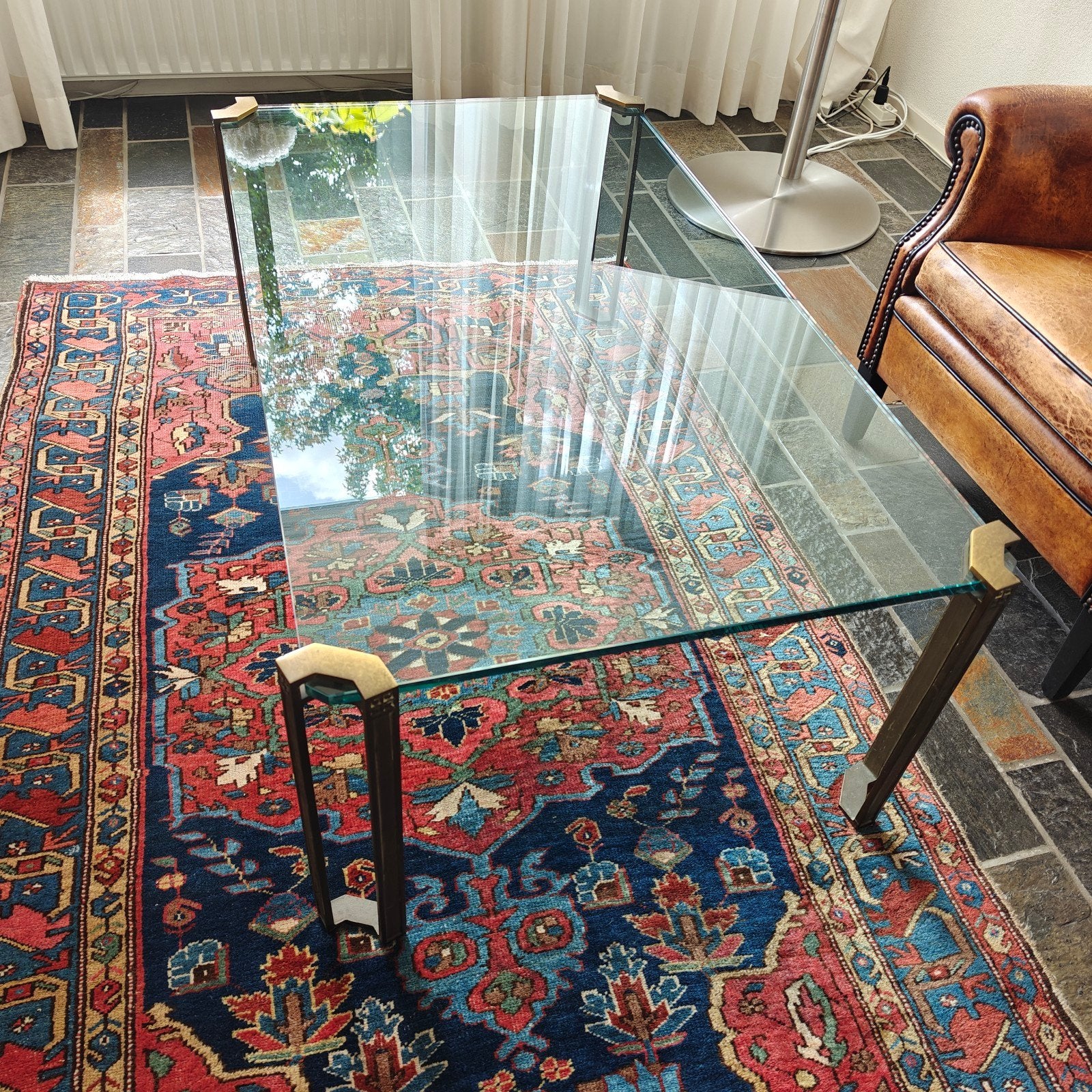 Glazen salontafel, Huis en Inrichting, Ophalen, 100 tot 150 cm, 50 tot 100 cm, Minder dan 50 cm