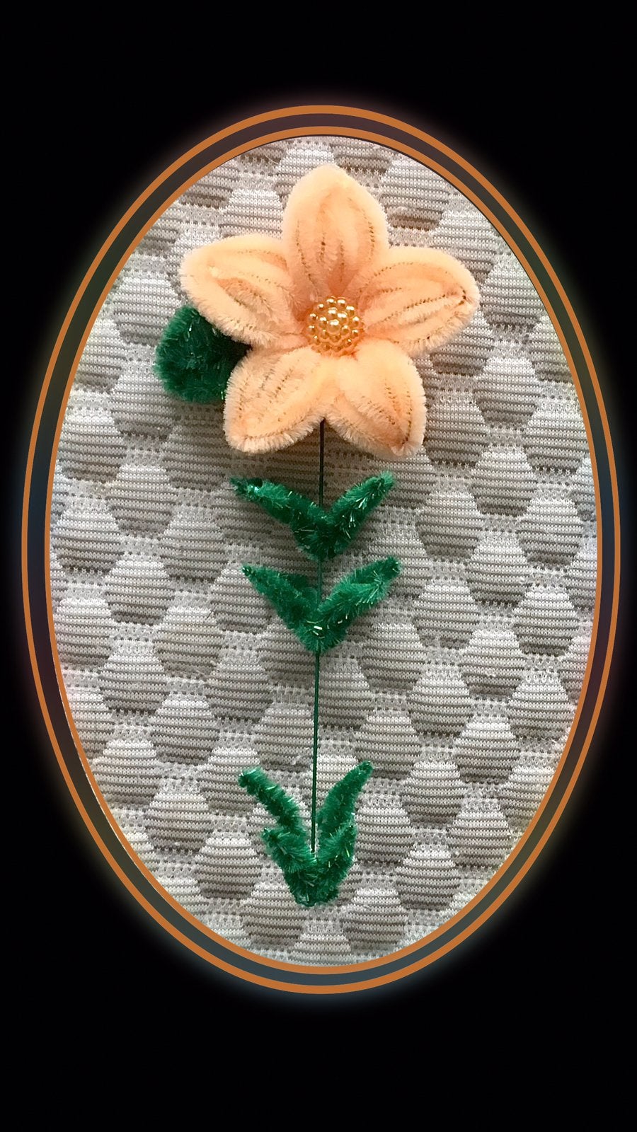 Handgemaakte Pijpenrager Bloem - Oranje 102 A, Verzenden, Oranje, Handgemaakt, Textiel