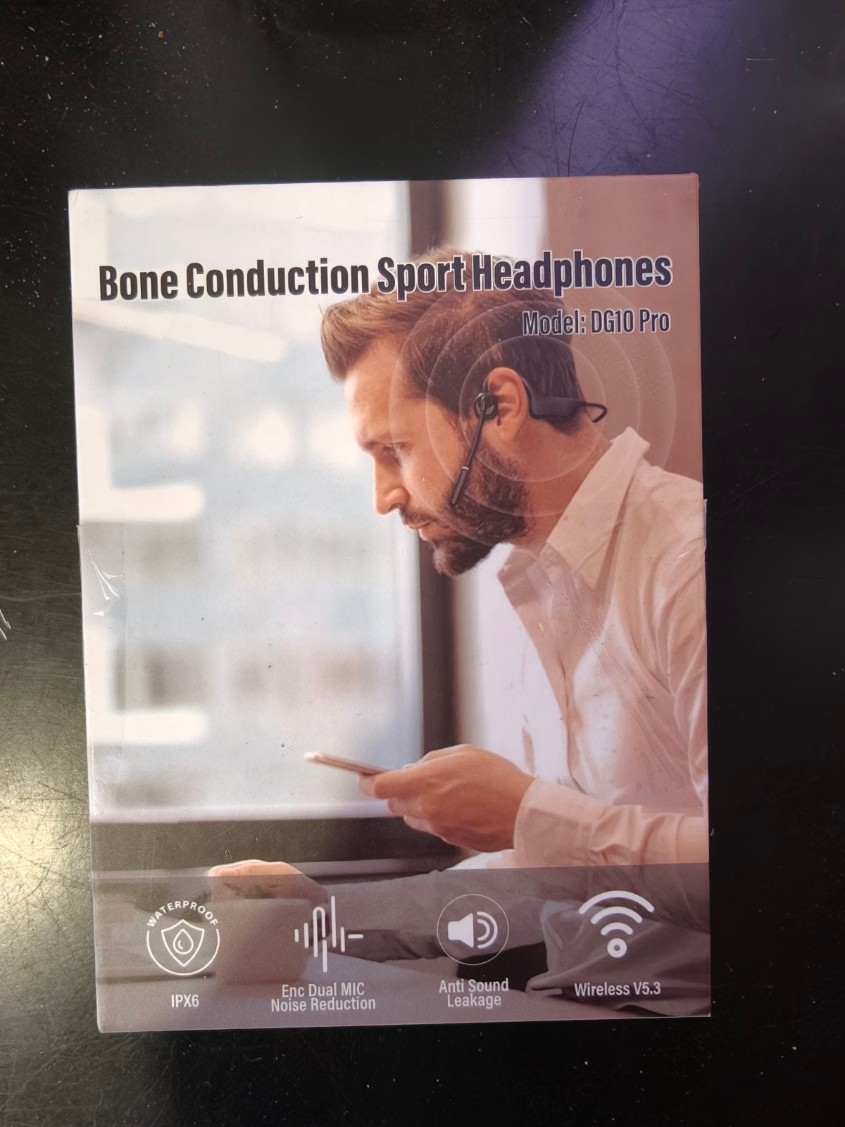Bone conduction sportkoptelefoon (Bluetooth), Ophalen, Nieuw, Zwart, Bluetooth