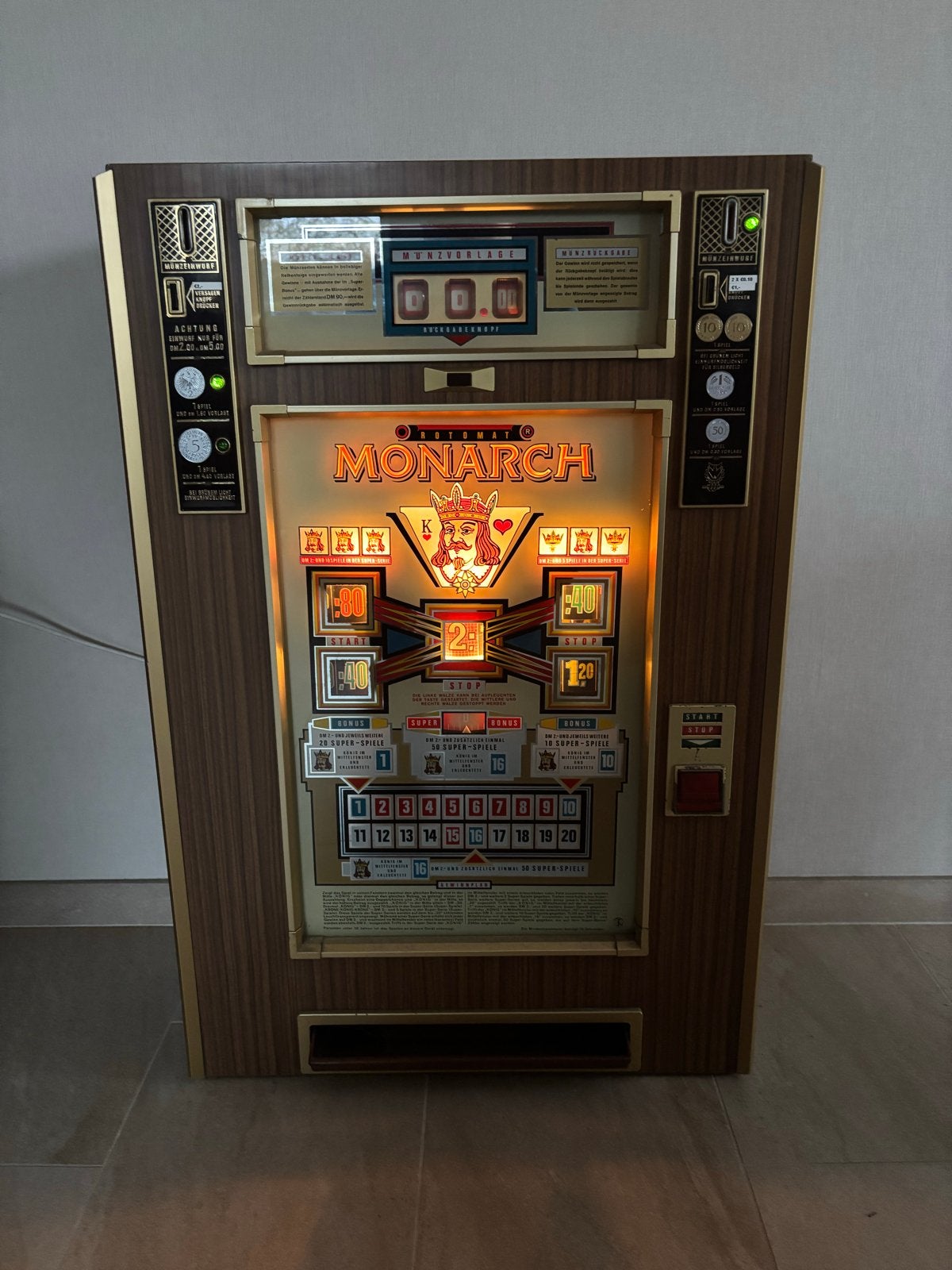 Rotomat Monarch gokkast - Compleet en in zeer goede staat, Verzamelen, Automaten | Gokkasten en Fruitautomaten, Euro, Ophalen