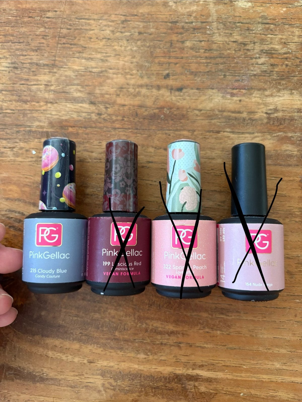 4 lakjes pink gellac, Ophalen of Verzenden, Zo goed als nieuw, Handen en Nagels