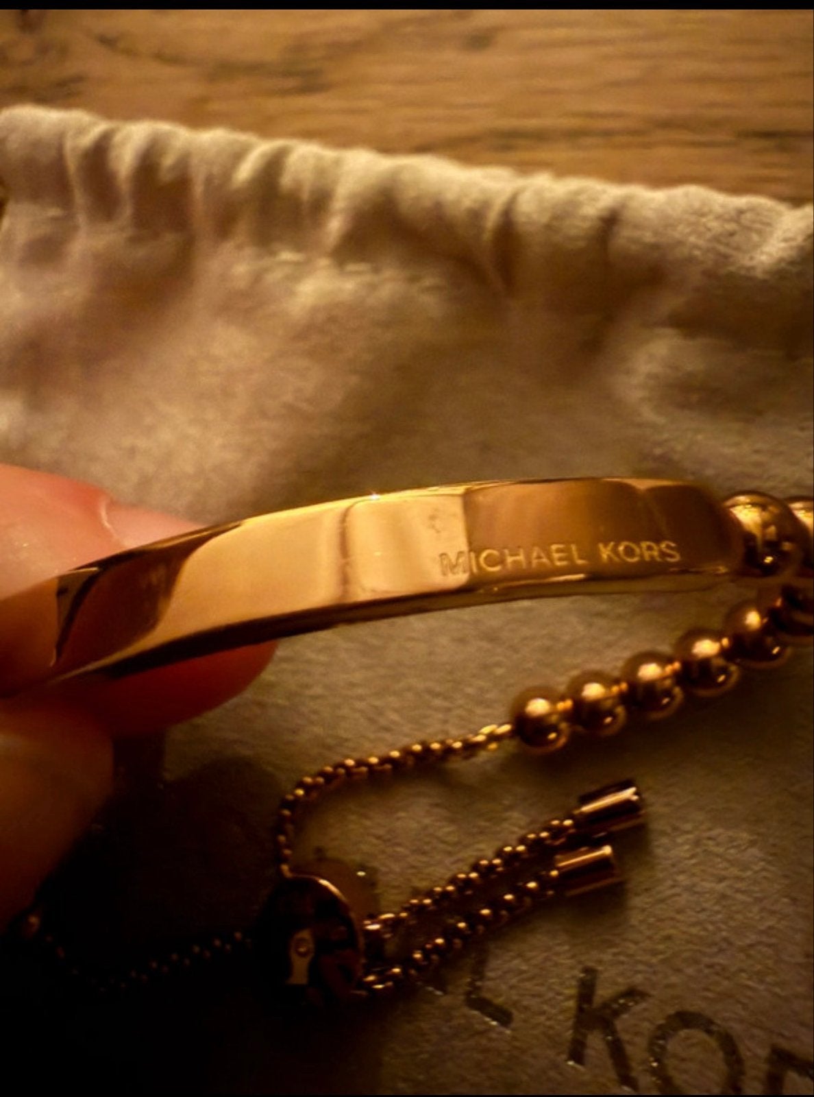 Michael Kors Armband, Sieraden, Tassen en Uiterlijk, Armbanden, Ophalen of Verzenden, Zo goed als nieuw, Goud, Overige materialen