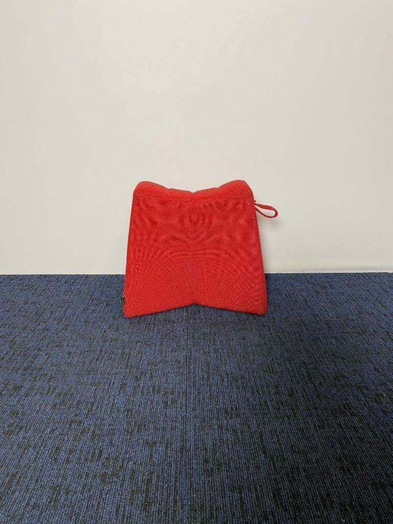 6 x Naughtone Pinch Poef, rode stoffering, design, Ophalen, Hout, Minder dan 50 cm, Gebruikt