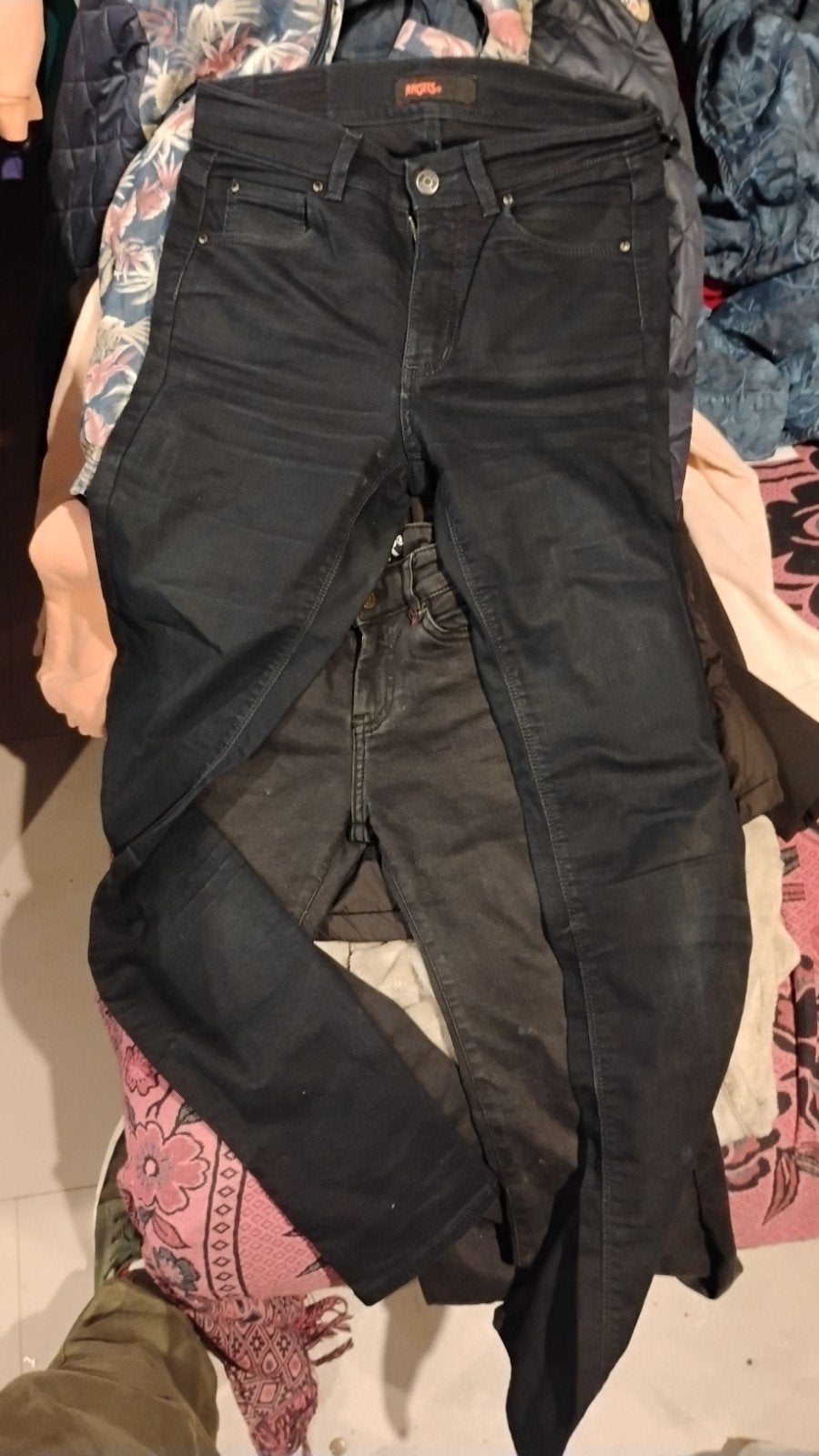 Angels Jeans - Donkerblauwe spijkerbroek, Blauw, Overige jeansmaten, Ophalen of Verzenden, Zo goed als nieuw