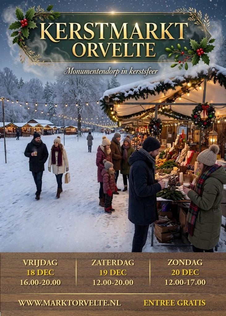 kerstmarkt Orvelte, Diversen, Kerst, Ophalen of Verzenden