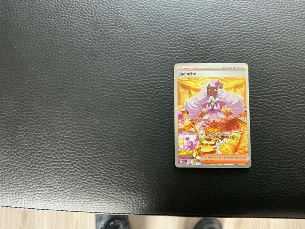 Jacinthe sir pokemon kaart, Ophalen of Verzenden, Zo goed als nieuw, Losse kaart, Foil