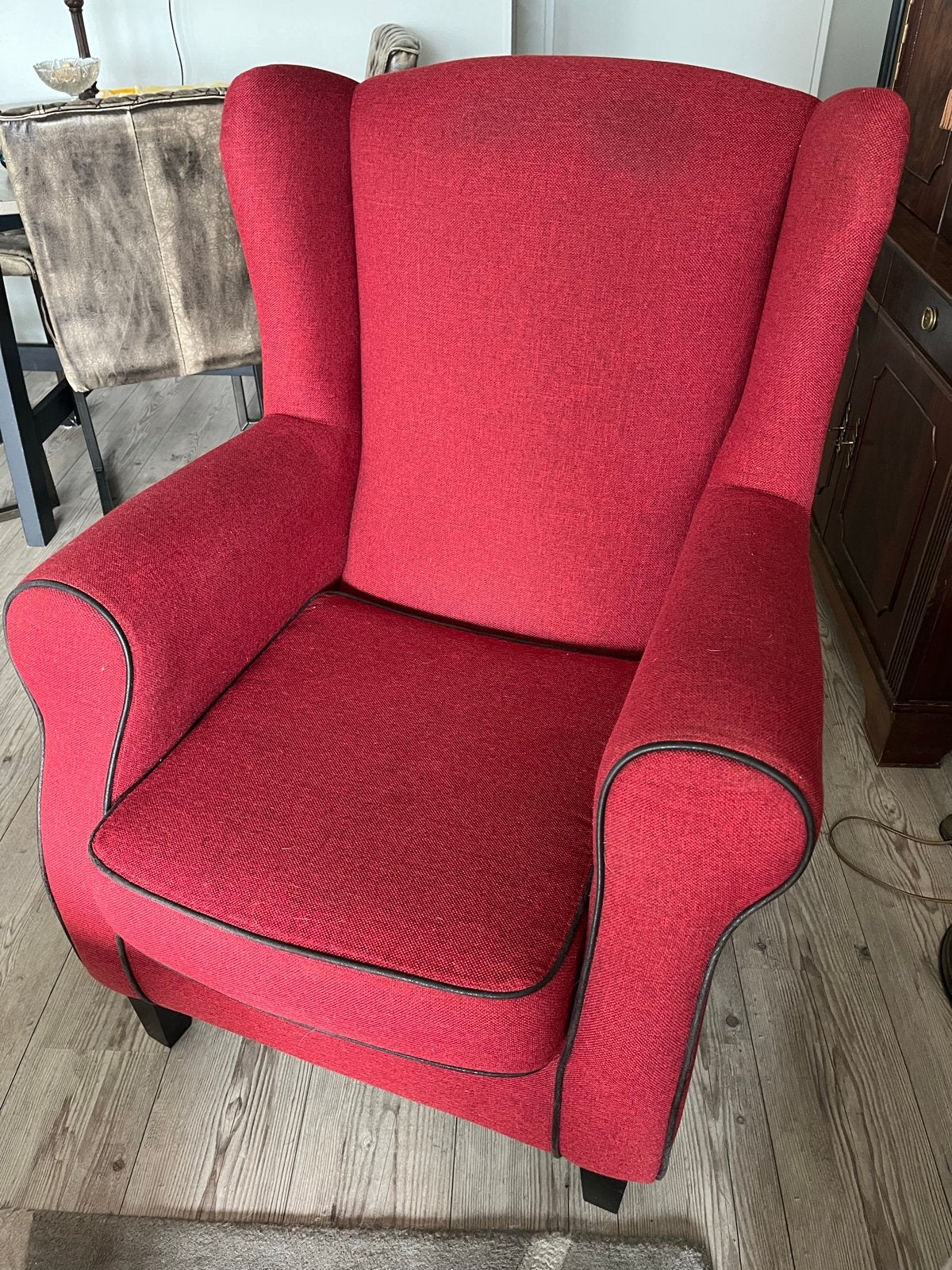 Comfortabele rode fauteuil - Merkloos, 75 tot 100 cm, Ophalen of Verzenden, Zo goed als nieuw, Stof