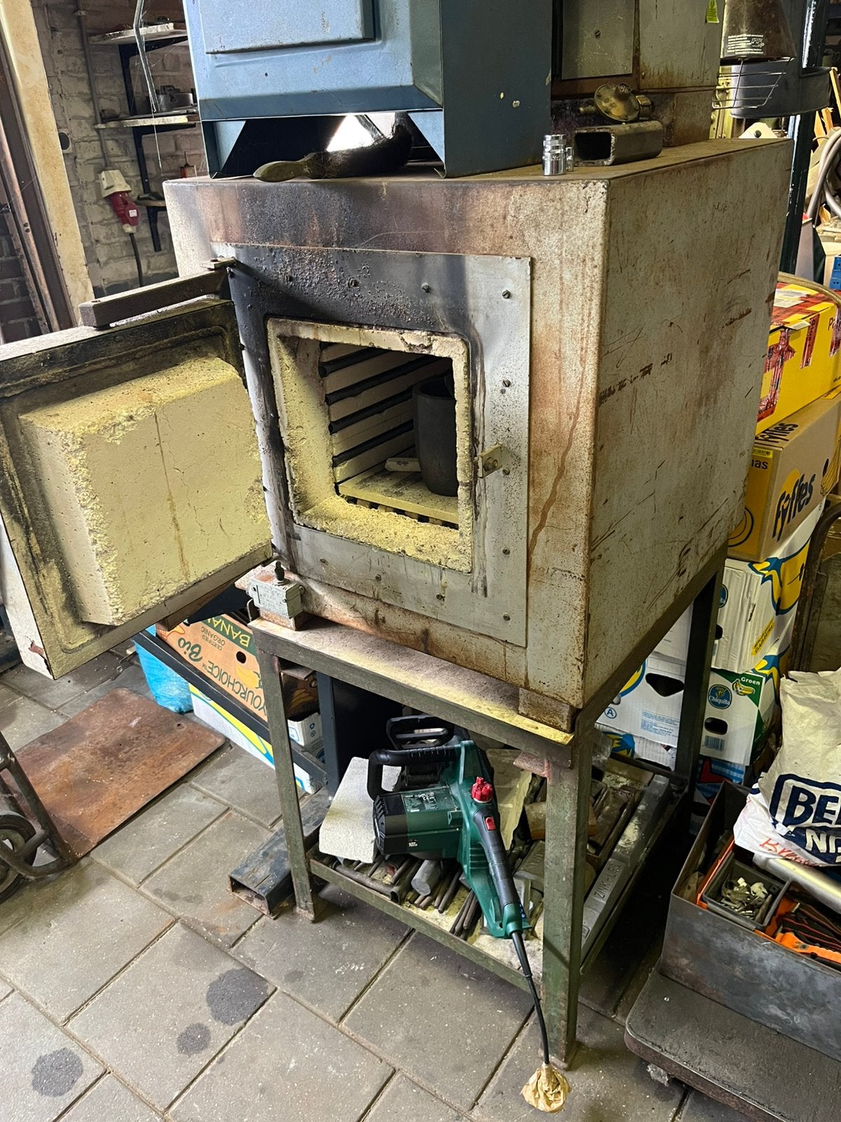 Werkende Keramiek oven 380 volt krachtstroom, Ophalen of Verzenden