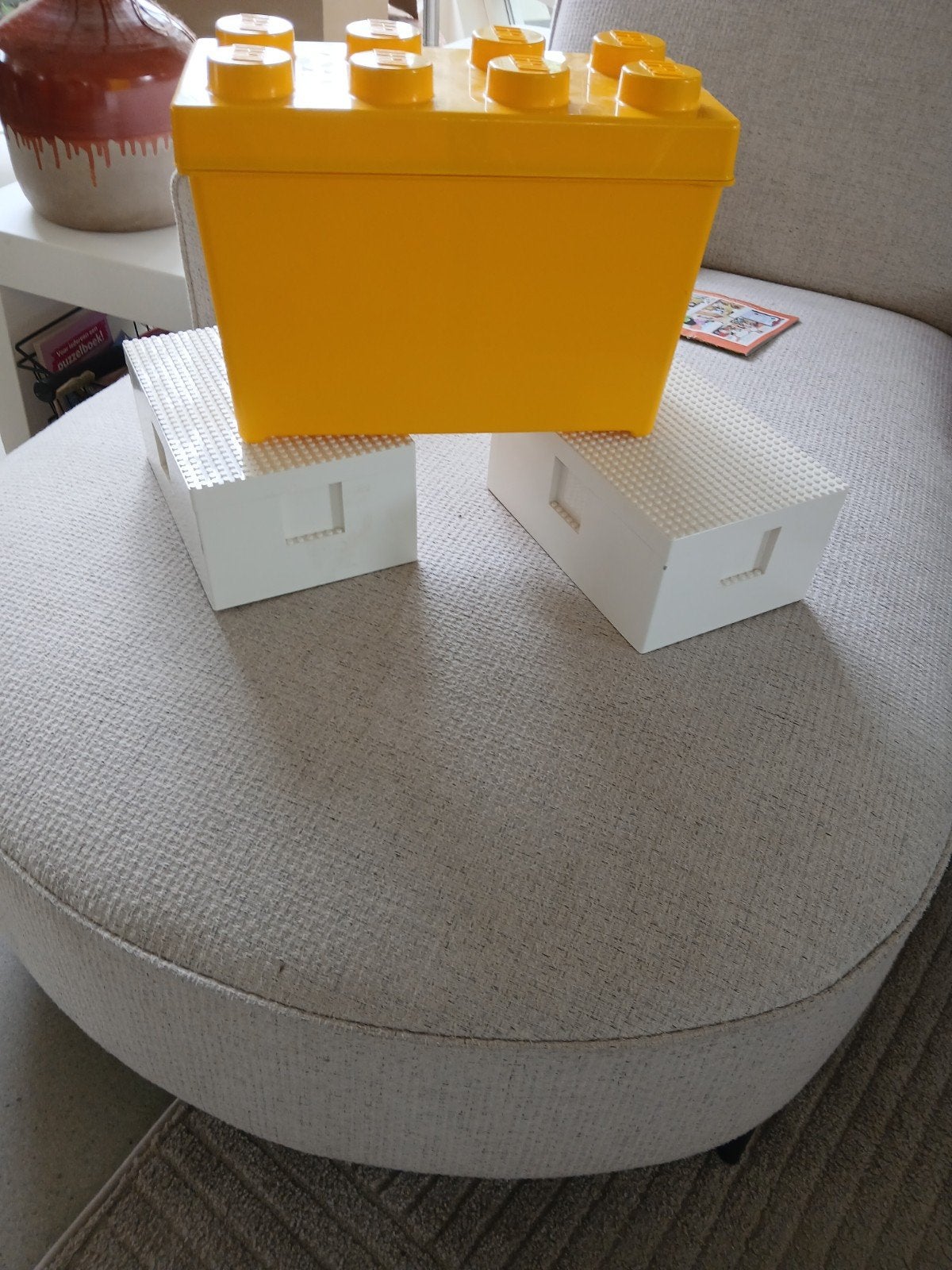 Lego opbergbak, Ophalen