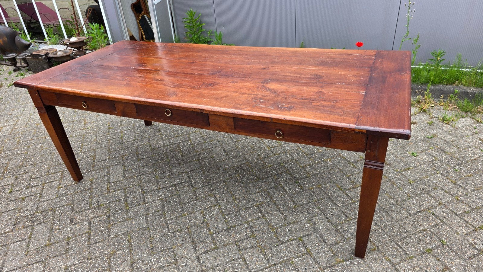 Antieke Franse boeren eettafel 220 cm