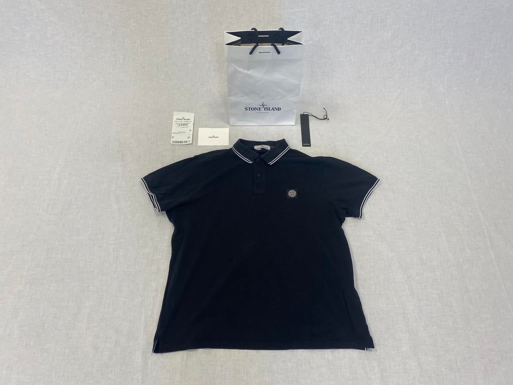 Stone Island Polo Slim Fit Black Size XXXL, Ophalen, ., Zwart, Maat 56/58 (XL)