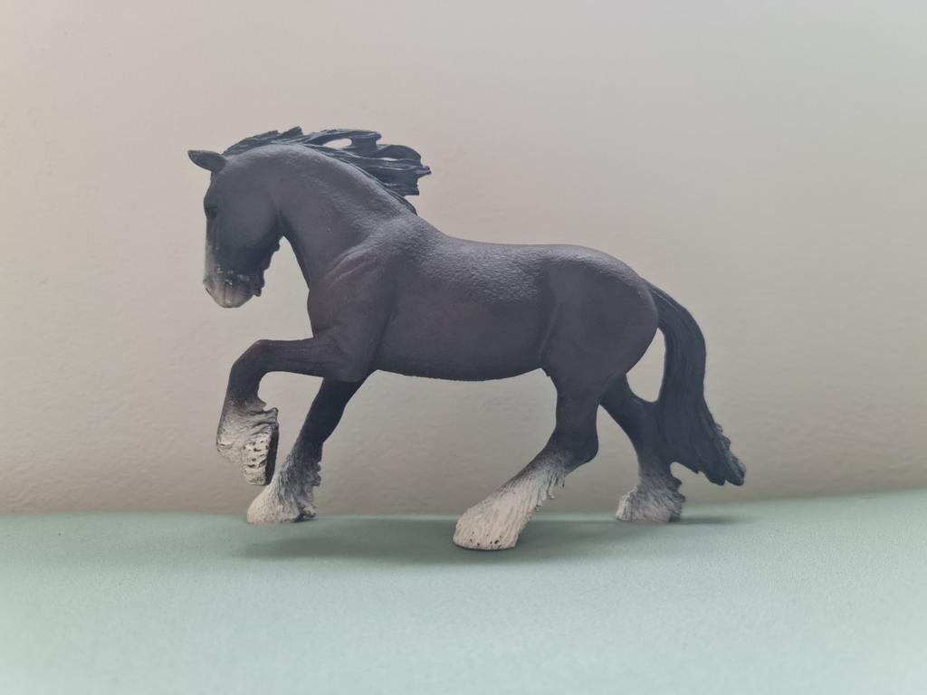 Schleich Shire hengst 13734, Ophalen of Verzenden, Zo goed als nieuw, Paard, Beeldje of Figuurtje