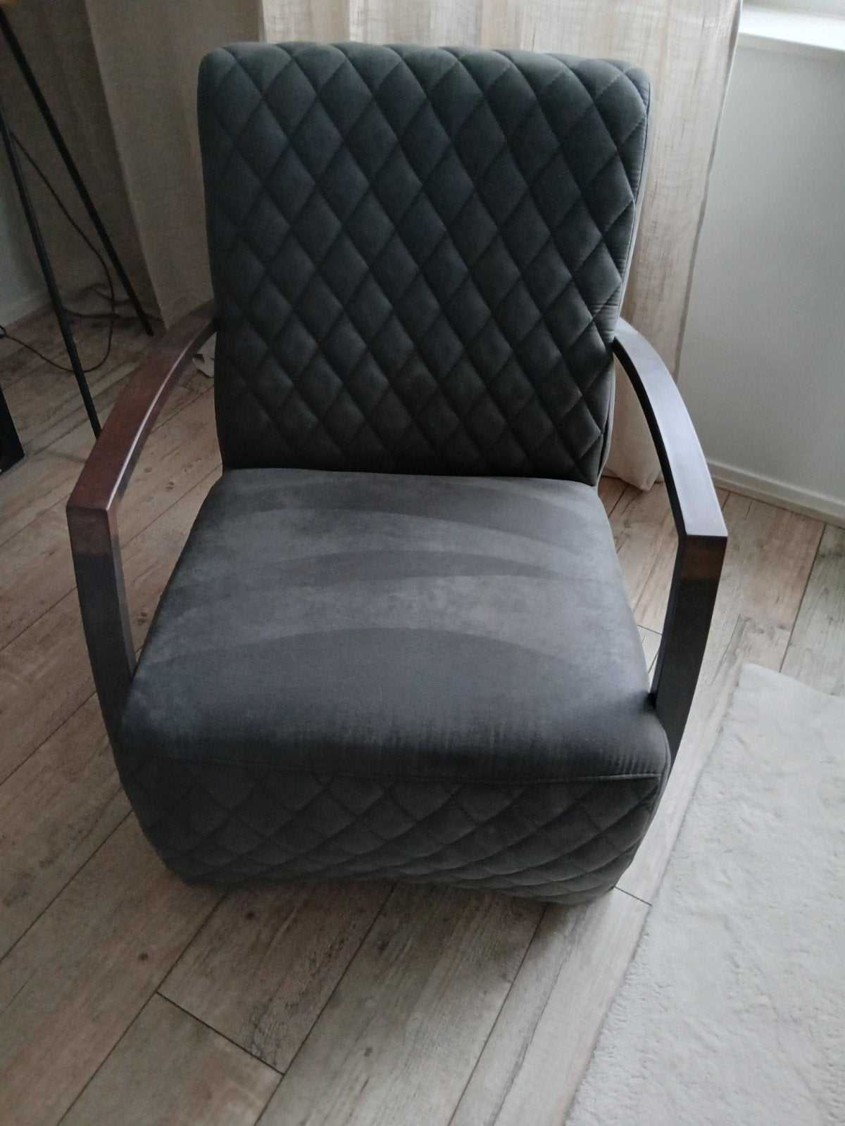 fauteuil antraciet, Ophalen, Zo goed als nieuw, 75 tot 100 cm, 50 tot 75 cm