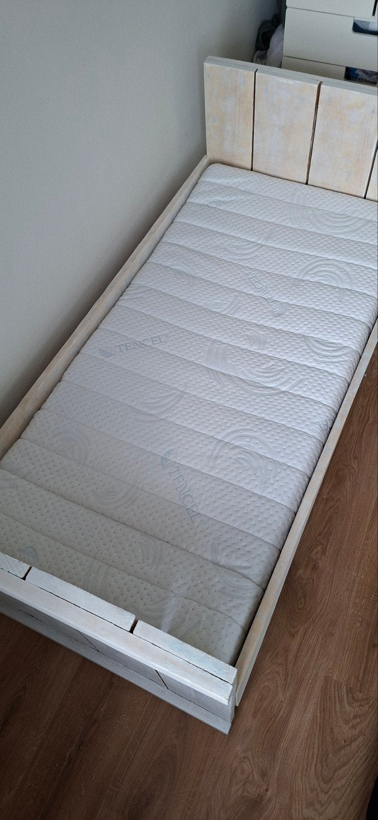 Kindermatras 140 x 70 cm, deken 110x 130cm en dekbedovertrek, Ophalen, Gebruikt, Overige merken, Jongetje of Meisje
