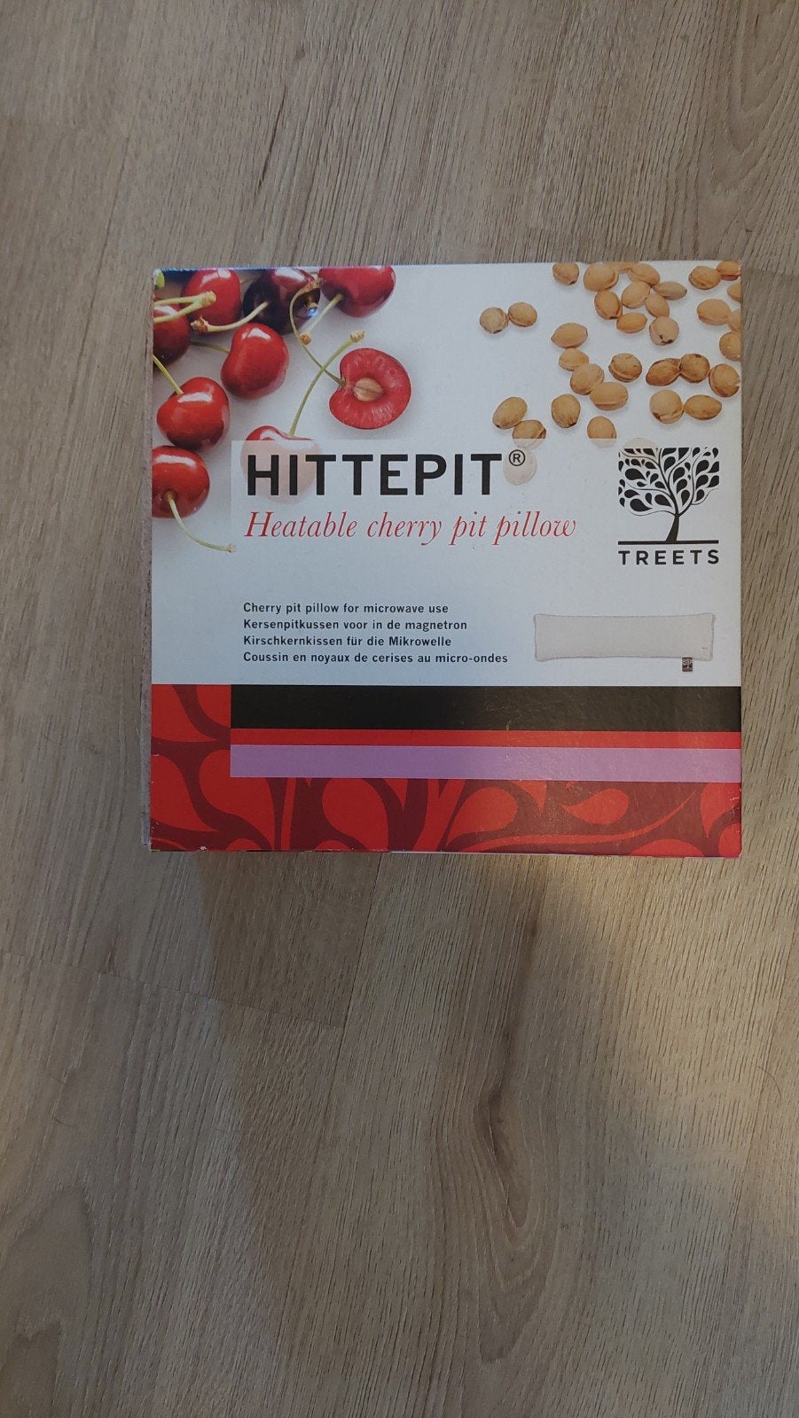 kersenpit kussen, Ophalen