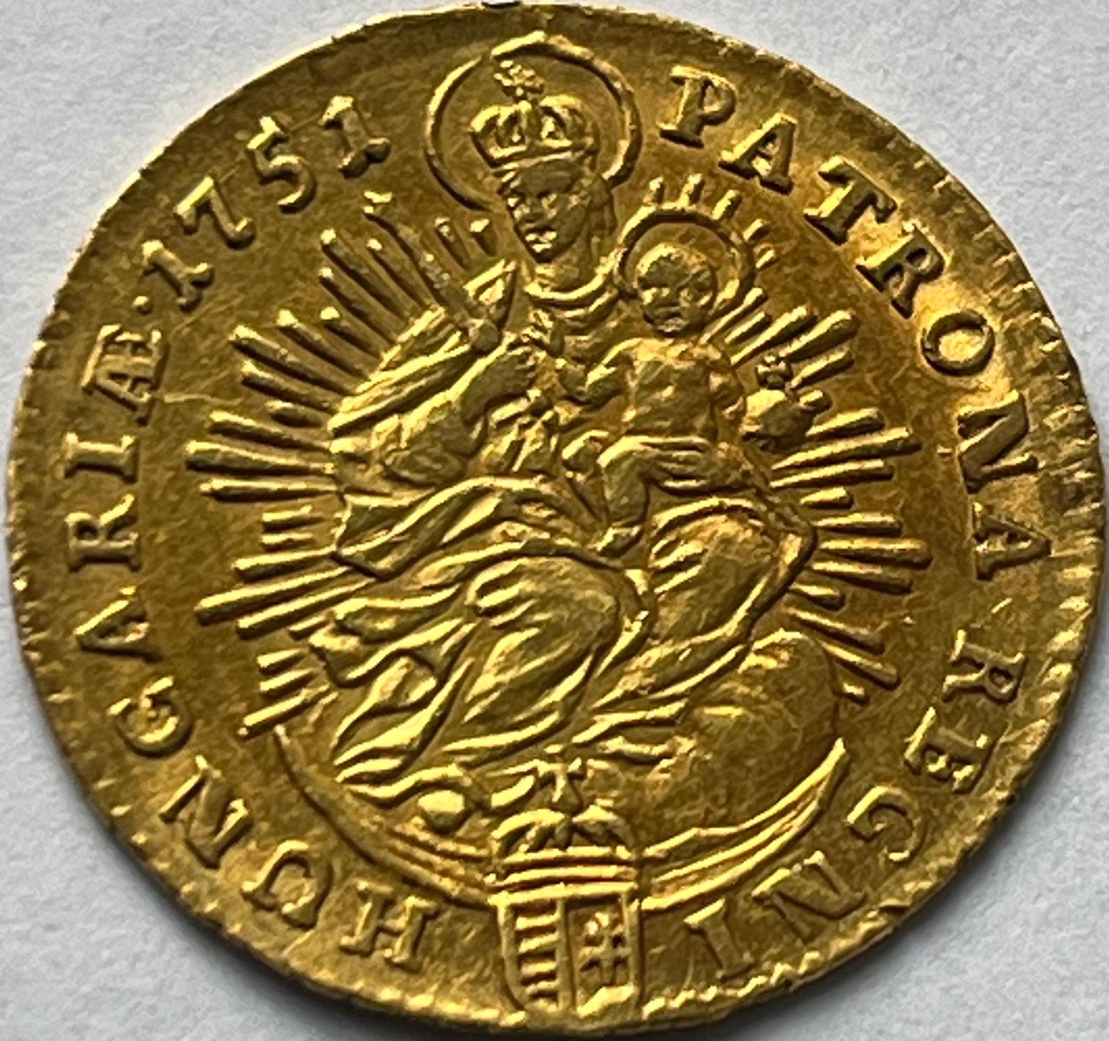 Hongarije zeldzame gouden dukaat 1751 KB, Postzegels en Munten, Munten | Europa | Niet-Euromunten, Ophalen of Verzenden, Hongarije