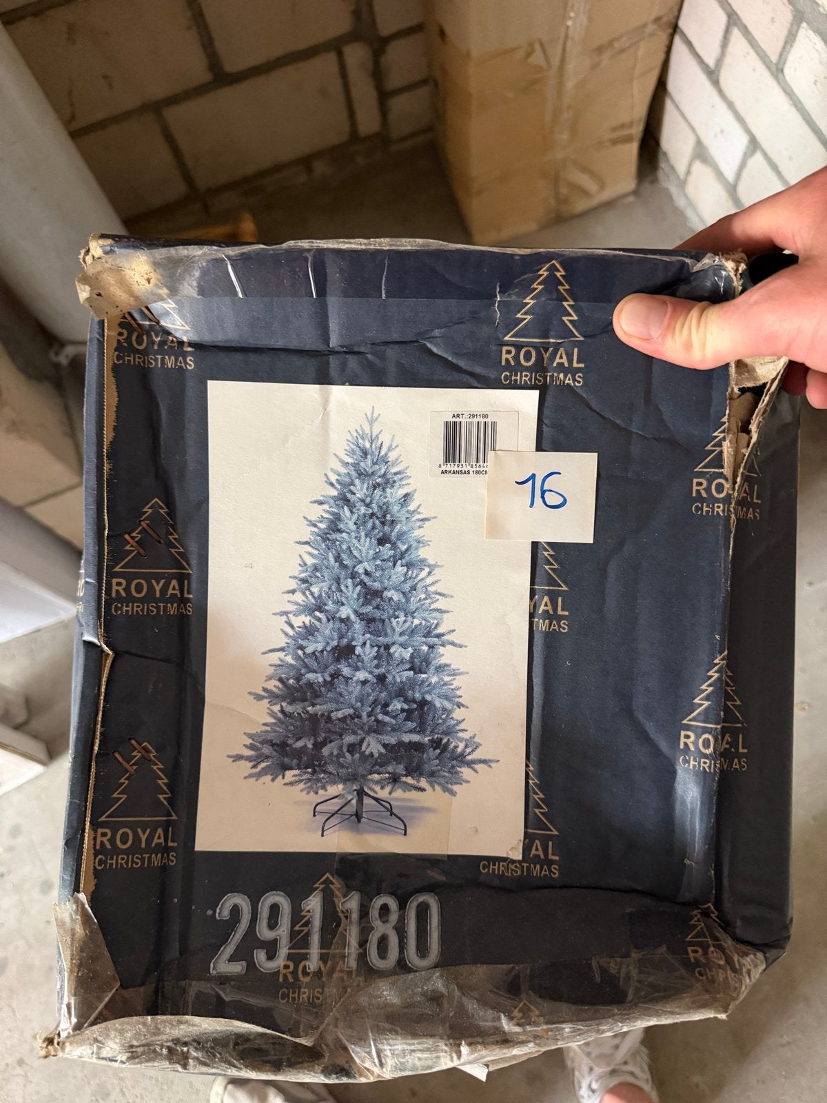 Kunst kerstboom hoogte 180cm type arkansas, Diversen, Ophalen of Verzenden, Zo goed als nieuw
