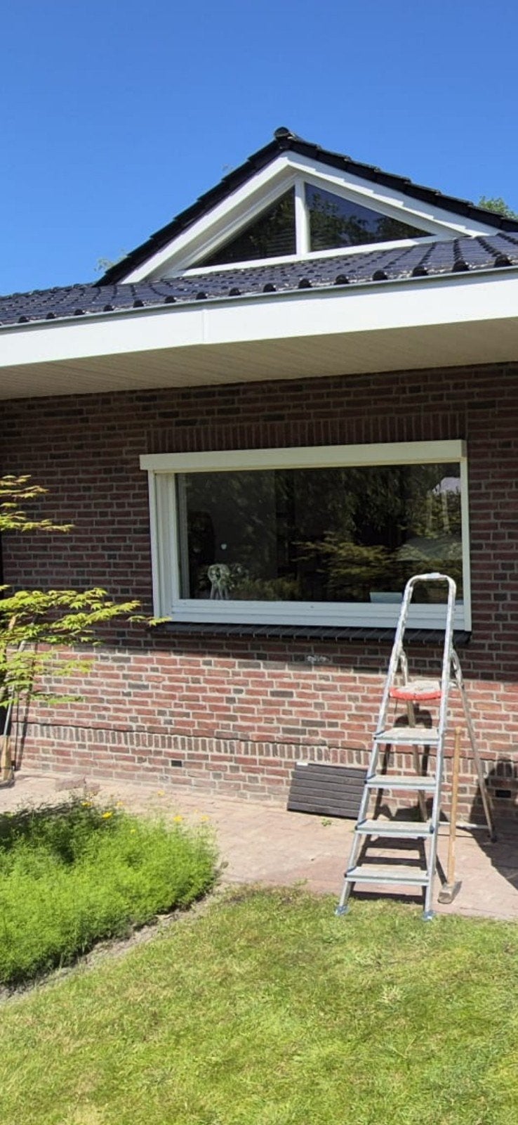 Gevelraam (dubbelglas) inclusief zonnewering, Gevelraam of Ruit, Gebruikt, 80 tot 120 cm, Ophalen of Verzenden