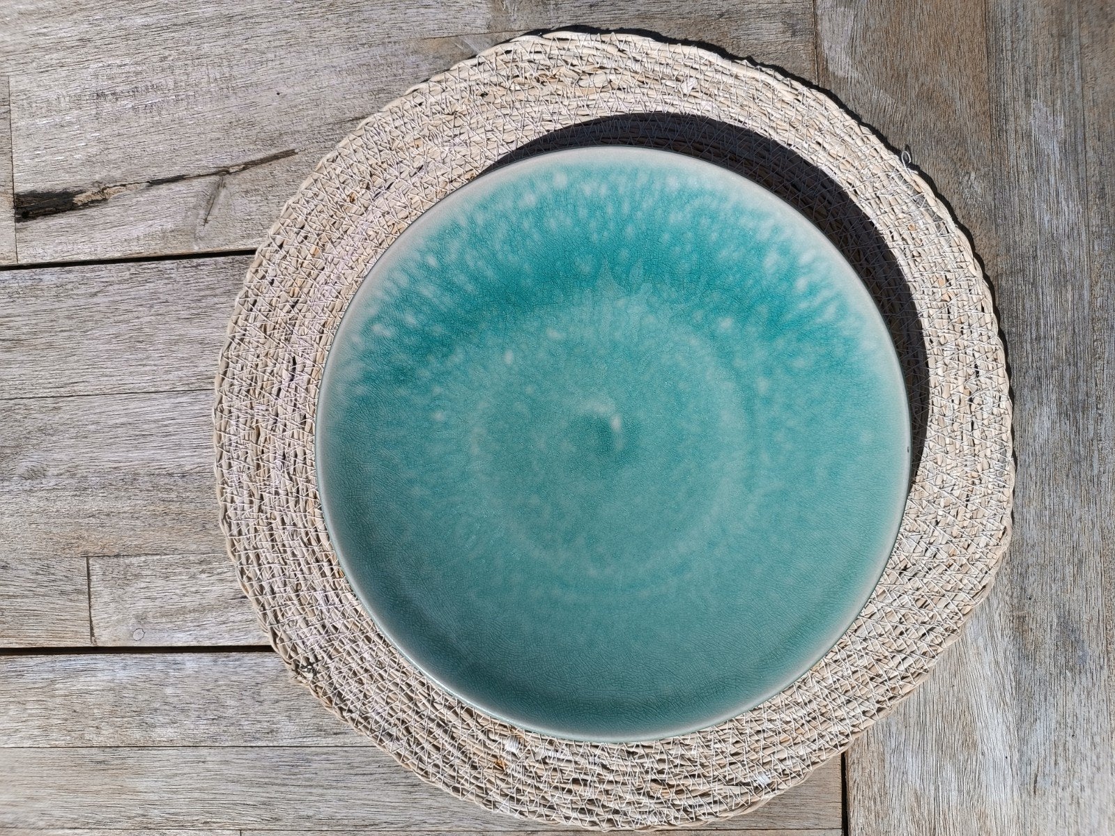 1x Jars Céramistes Tourron Jade dinerbord 26 cm, Ophalen of Verzenden, Gebruikt, Overige stijlen, Bord(en)