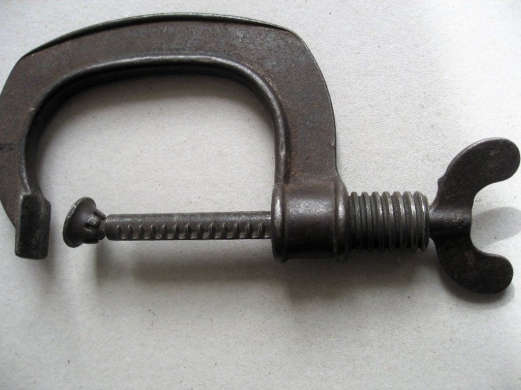 Aparte antieke smeedijzeren lijmklem, 19e eeuw, Antiek en Kunst, Ophalen of Verzenden