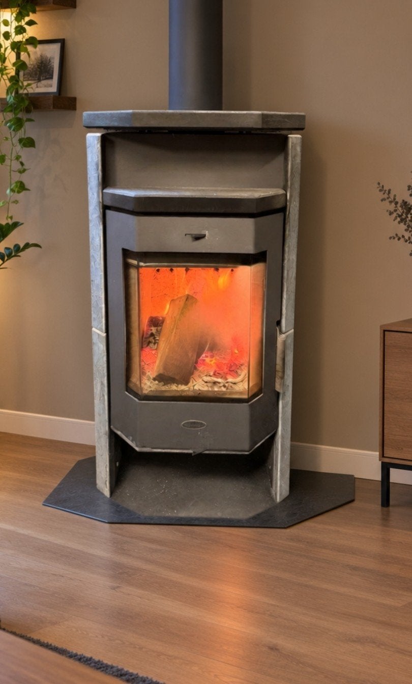 speksteenkachel 7 kw, Ophalen, Gebruikt, Hout, Houtkachel