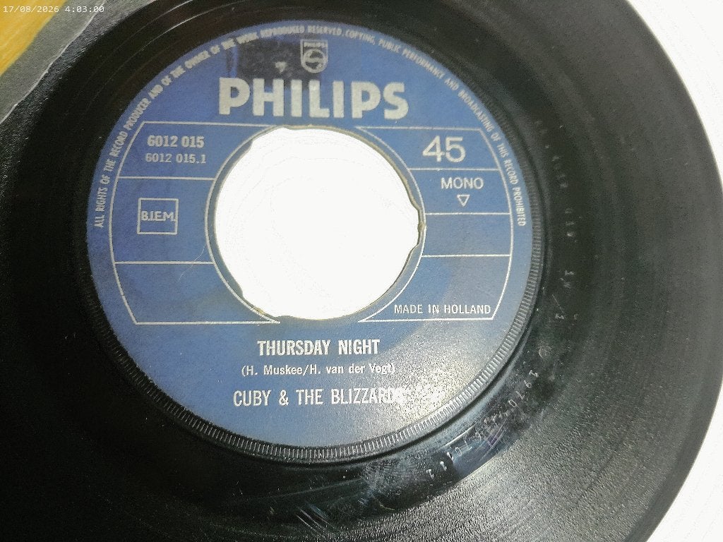 Cuby & The Blizzards - Thursday Night / Wee wee Baby, Cd's en Dvd's, Vinyl Singles, Gebruikt, Originele persing, 7 inch, Ophalen of Verzenden